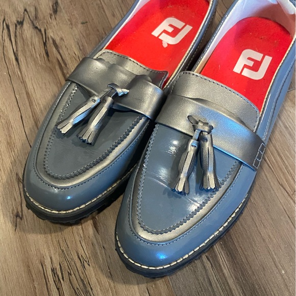 FootJoy women's 6 charcoal grey slip on golf shoes - Picture 5 of 8